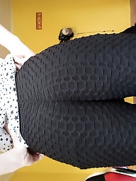 Dressed up in nylon cumming after giving sexy massage