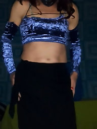 Black mini and black gstring with velvet top