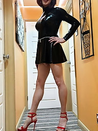 Sissy Lucy in Latex Skater Dress and Chastity