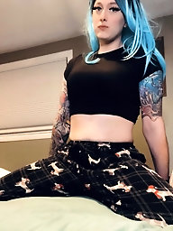 Stunning blonde-haired transgender woman Deanna in provocative photos - 98 images