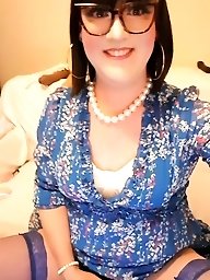 A transgender prostitute is posing without clothes outside