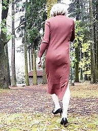 Crossdress Roadtrip Sitting at Roadside Stop